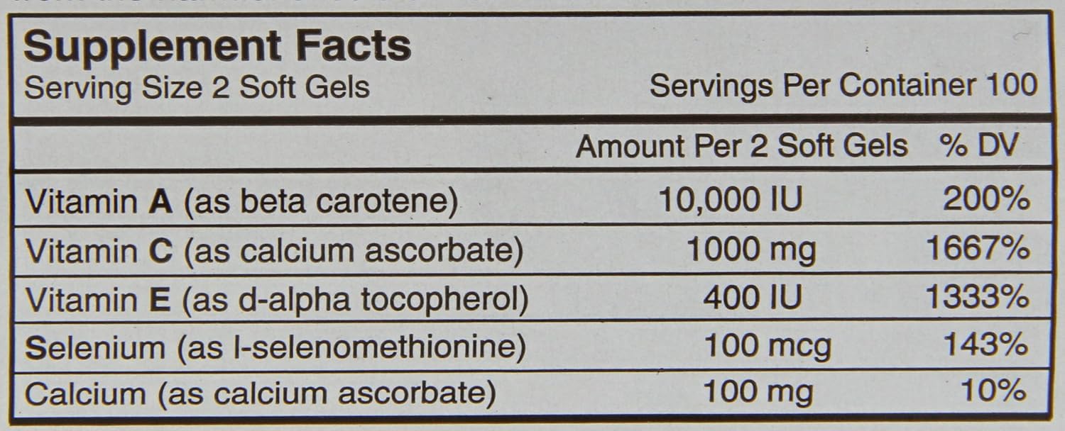 200 Softgel Carlson Antioxidant Formula - Boost Your Health Today!