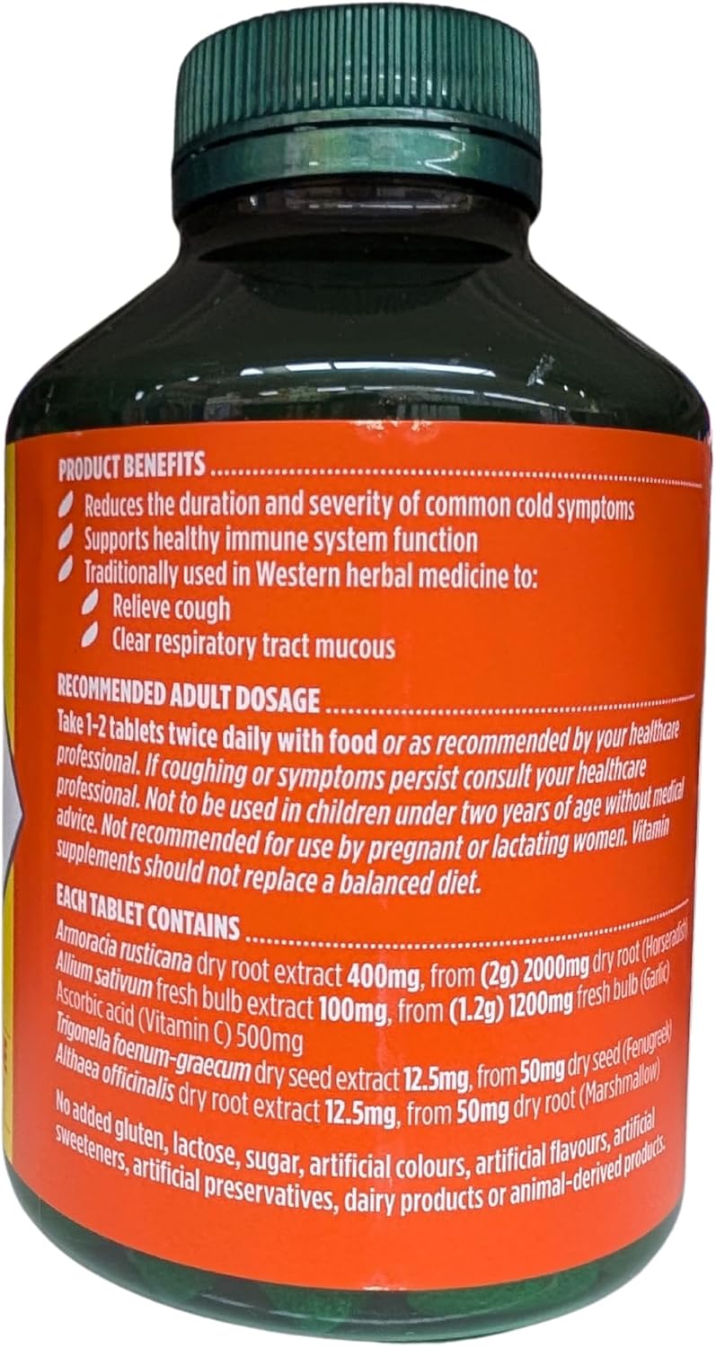 200 Tablets Nature's Own Triple Strength Garlic, Vitamin C, and Horseradish - Exclusive Size