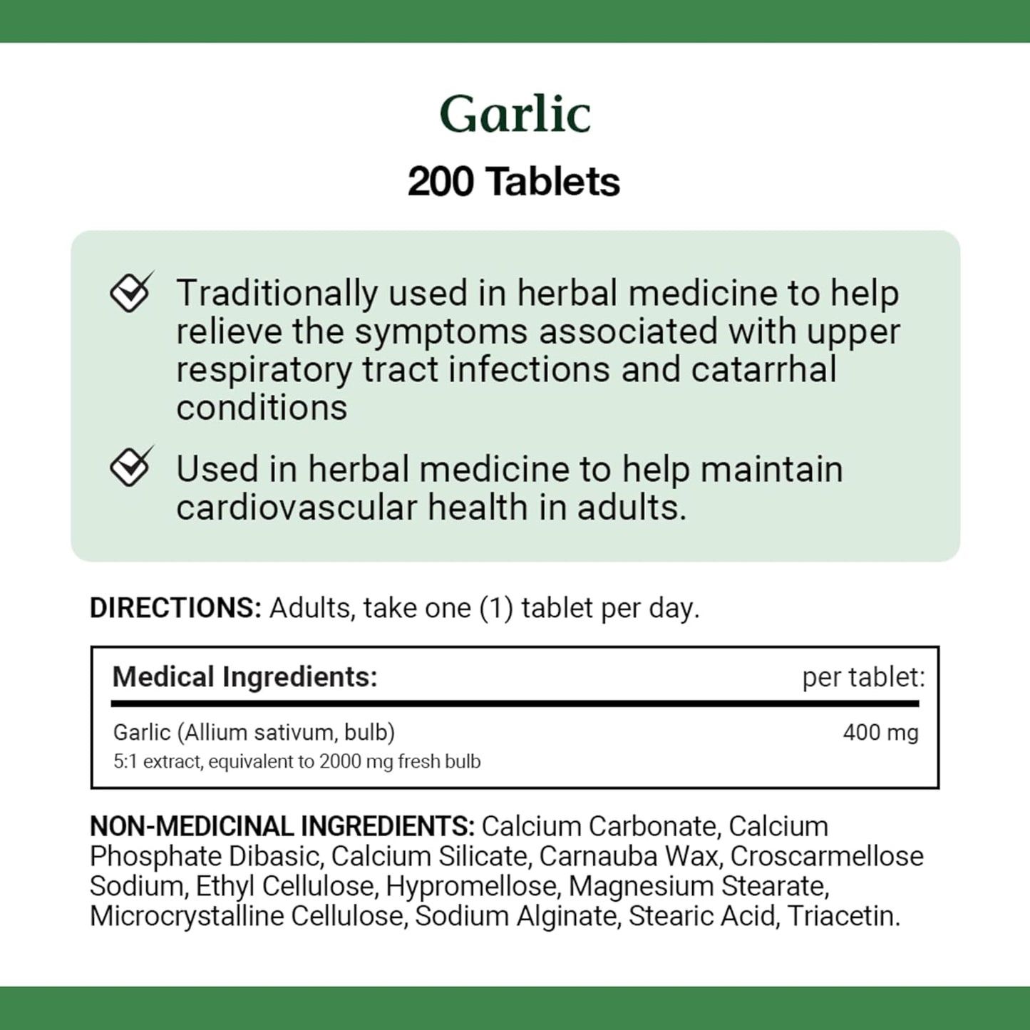 200 Tablets of Nature's Bounty Garlic - 2000mg Strength - Immune Support Supplement