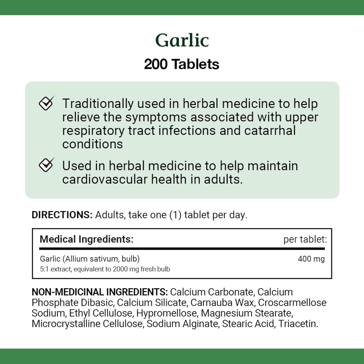200 Tablets of Nature's Bounty Garlic - 2000mg Strength - Immune Support Supplement