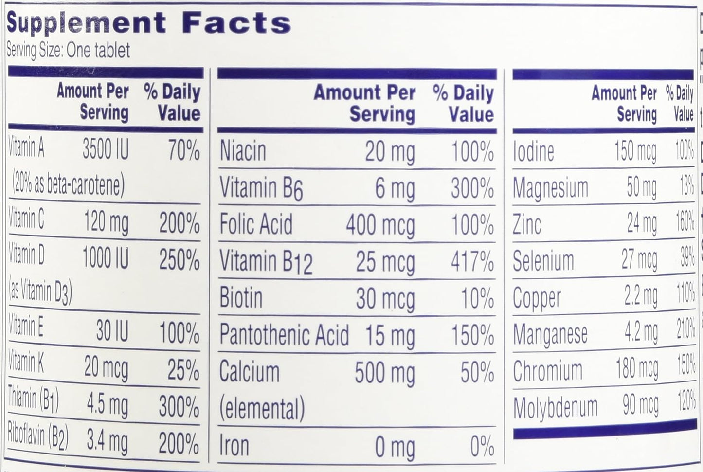 200 Tablets One A Day Women's 50 Plus Healthy Advantage Formula