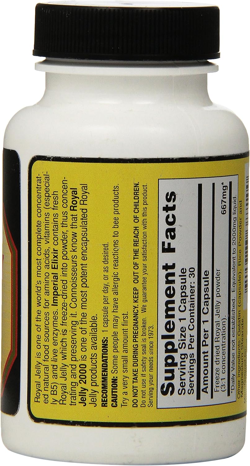2000 mg Imperial Elixir Royal Jelly Capsules - 30 Count