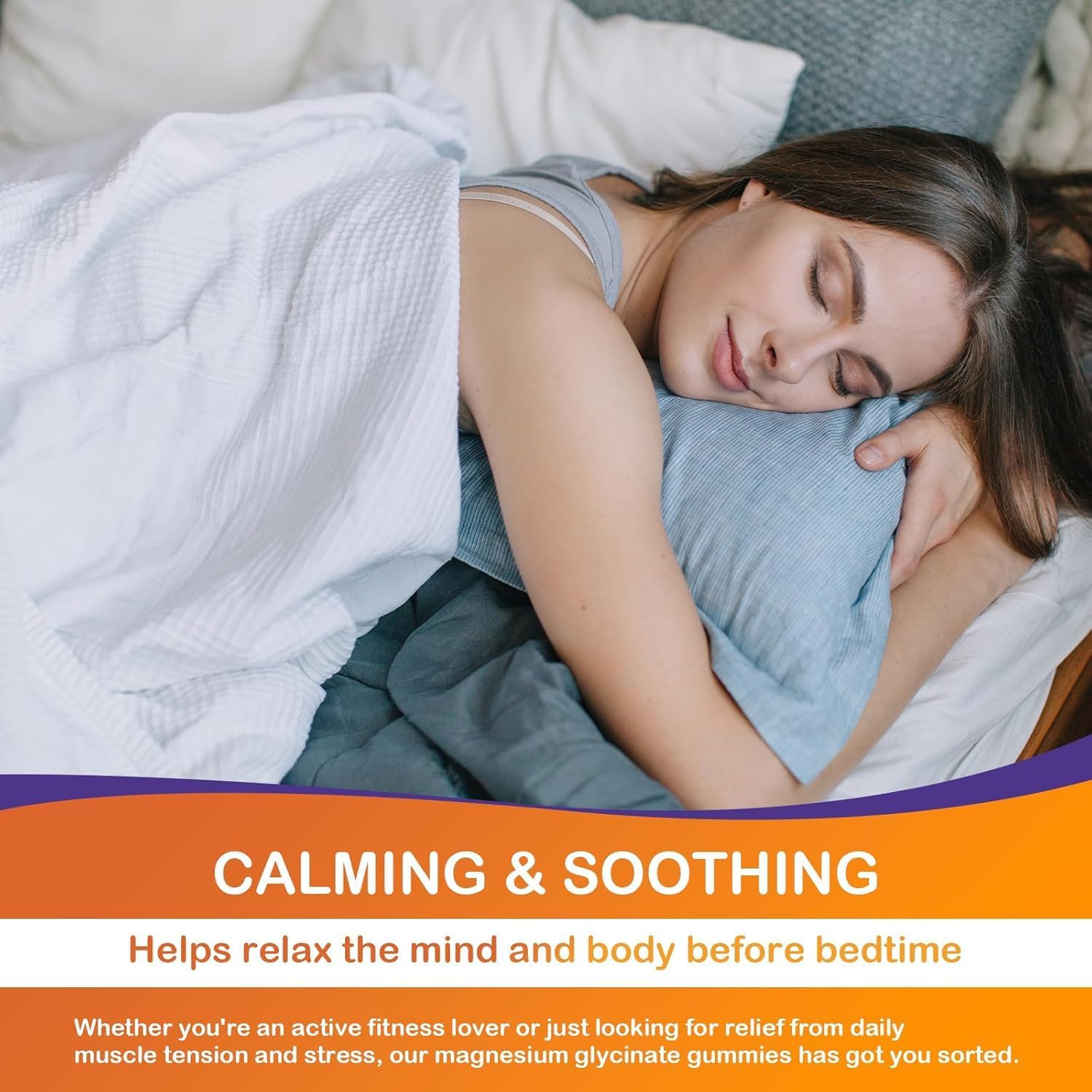 2000mg Magnesium Glycinate Gummies with Ashwagandha & B6 for Adults - 60 Vegan Gummies for Muscle, Bone, Relaxation & Energy