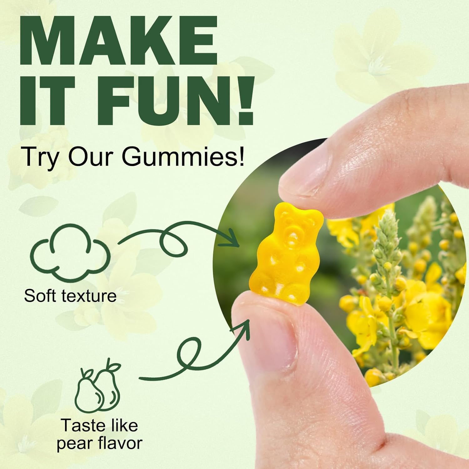 2000mg Mullein Leaf Gummies for Lung Detox, Respiratory & Immune Support - Vegan 60 Gummies with Quercetin, Bromelain, Elderberry & Marshmallow