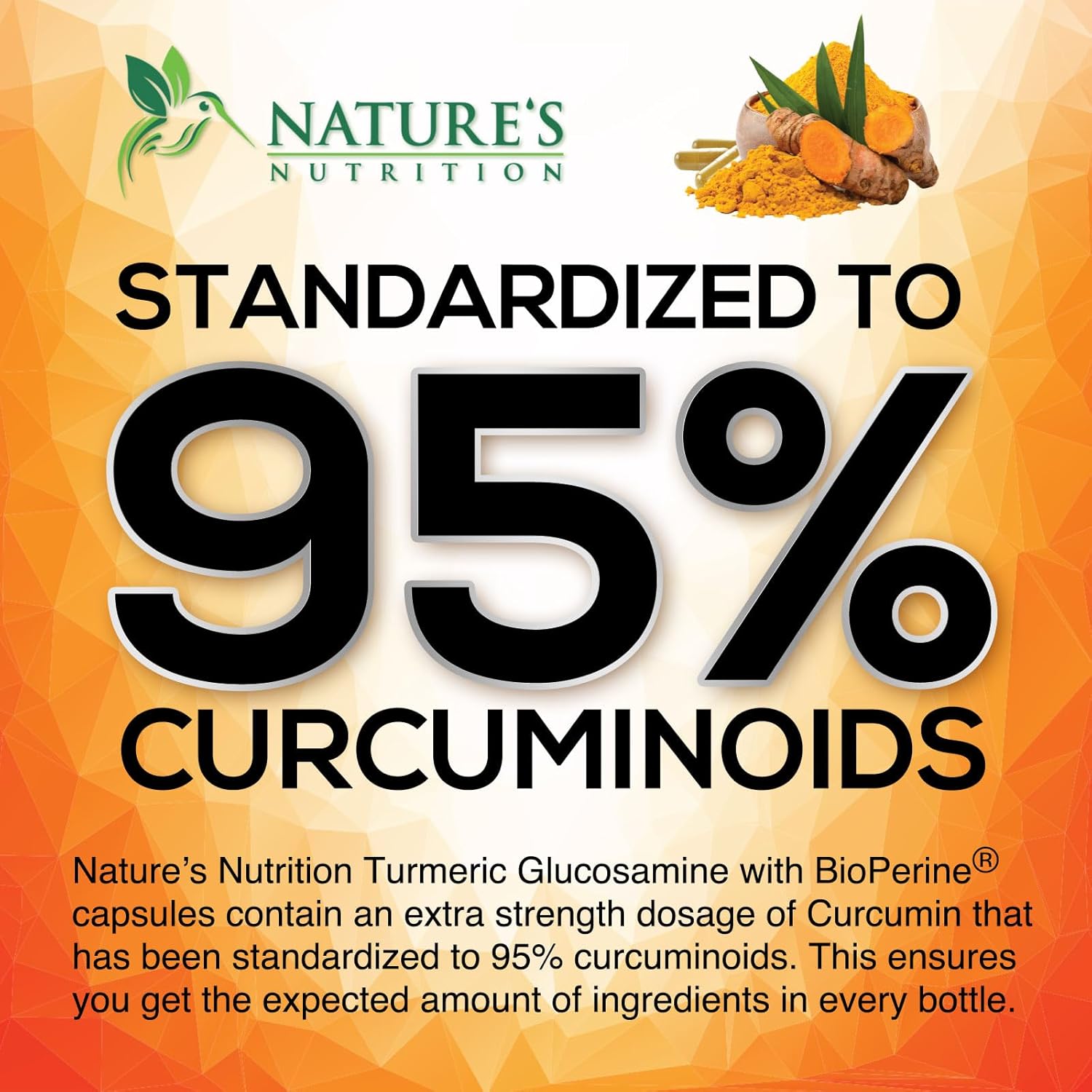 2000mg Turmeric Curcumin Supplement with Glucosamine, Chondroitin, Ginger & BioPerine - Joint Support - 60 Capsules - Non-GMO - Made in USA - BoostGo Australia