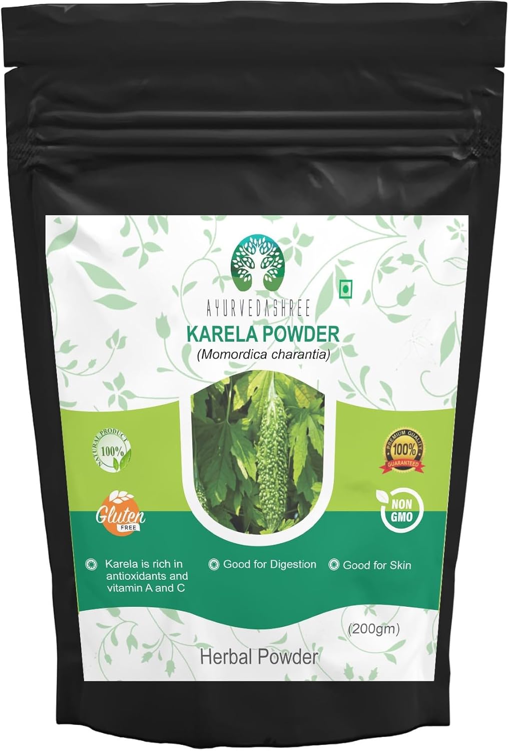 200g Ayurvedic Bitter Melon Powder - Liver & Skin Support Supplement - Momordica Charantia Fruit Powder - Digestive Health & Ayurvedic Herb