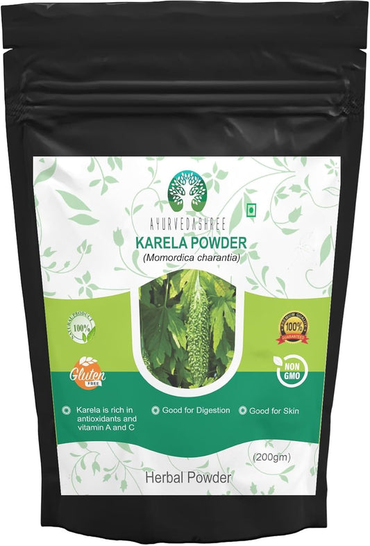 200g Ayurvedic Bitter Melon Powder - Liver & Skin Support Supplement - Momordica Charantia Fruit Powder - Digestive Health & Ayurvedic Herb