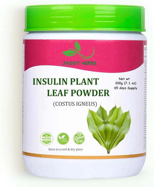 200g Insulin Plant Leaf Powder - Natural Costus Igneus, 65 Day Supply