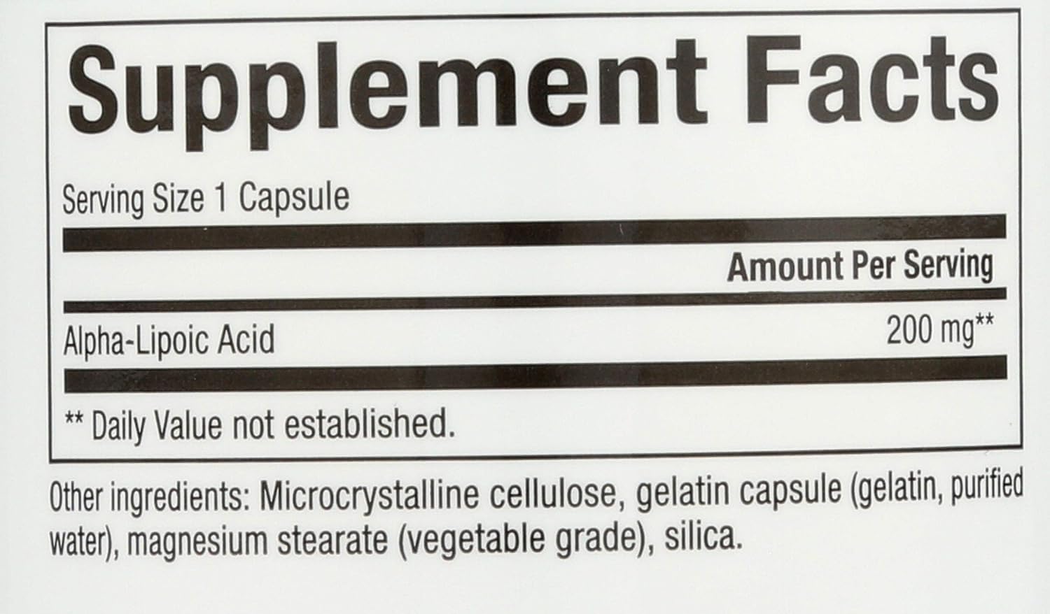 200mg Alpha-lipoic Acid Capsules - Natural Factors, 60 Count