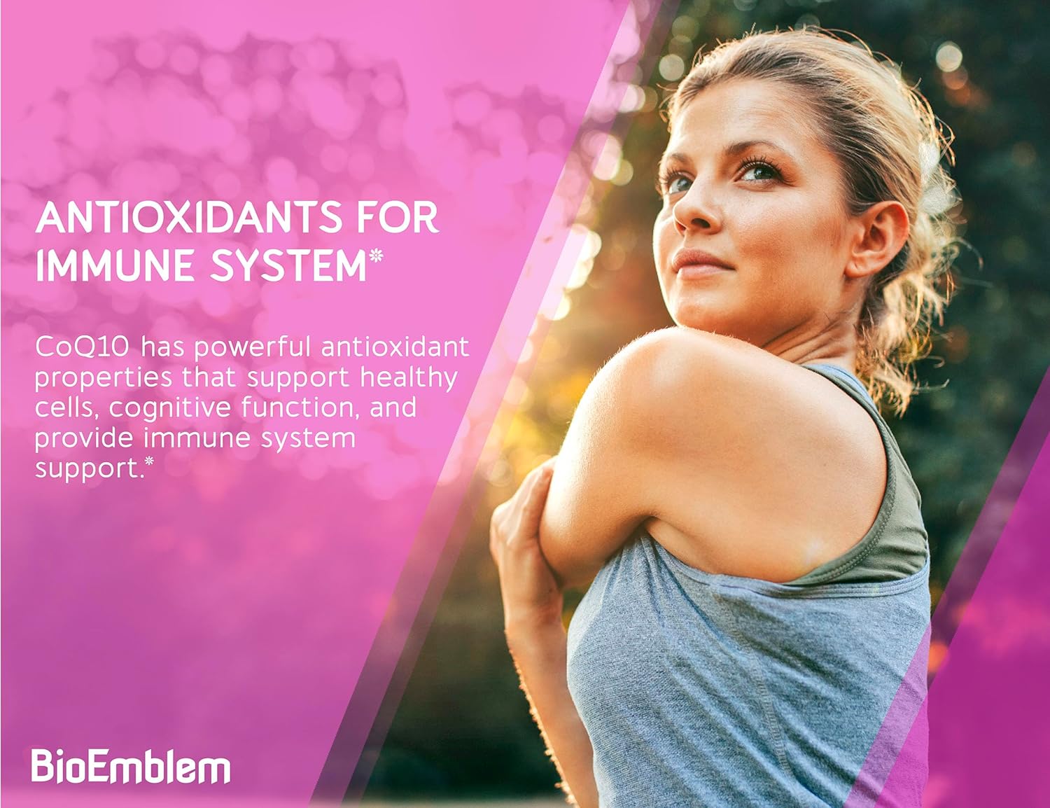 200mg BioEmblem CoQ10 Softgels with BioPerine for Superior Absorption - Heart & Energy Support - 90 Count, Non-GMO Formula