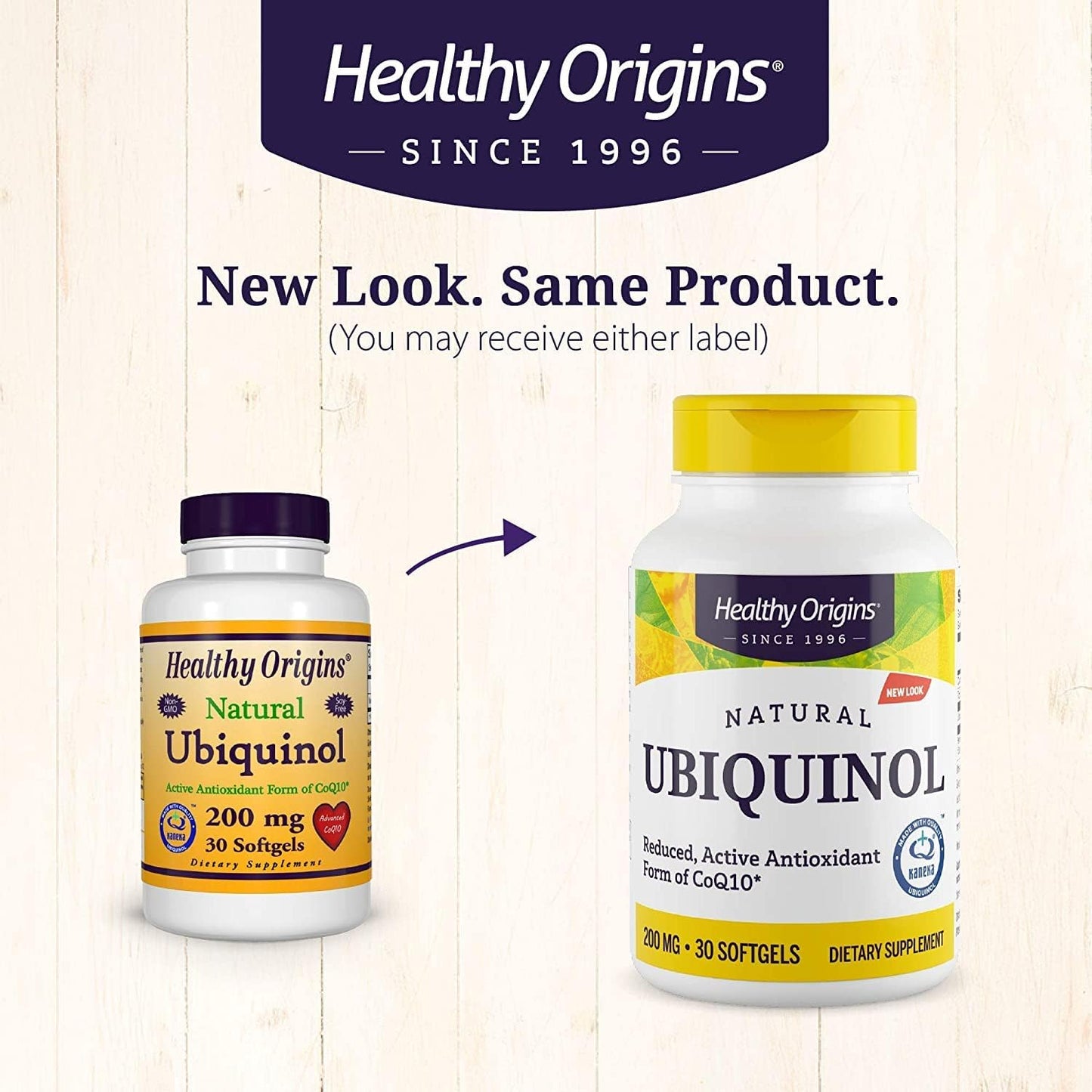 200mg Healthy Origins Ubiquinol Softgels for Heart Health & Antioxidant Support, Gluten-Free & Non-GMO - Kaneka Ubiquinol Supplements