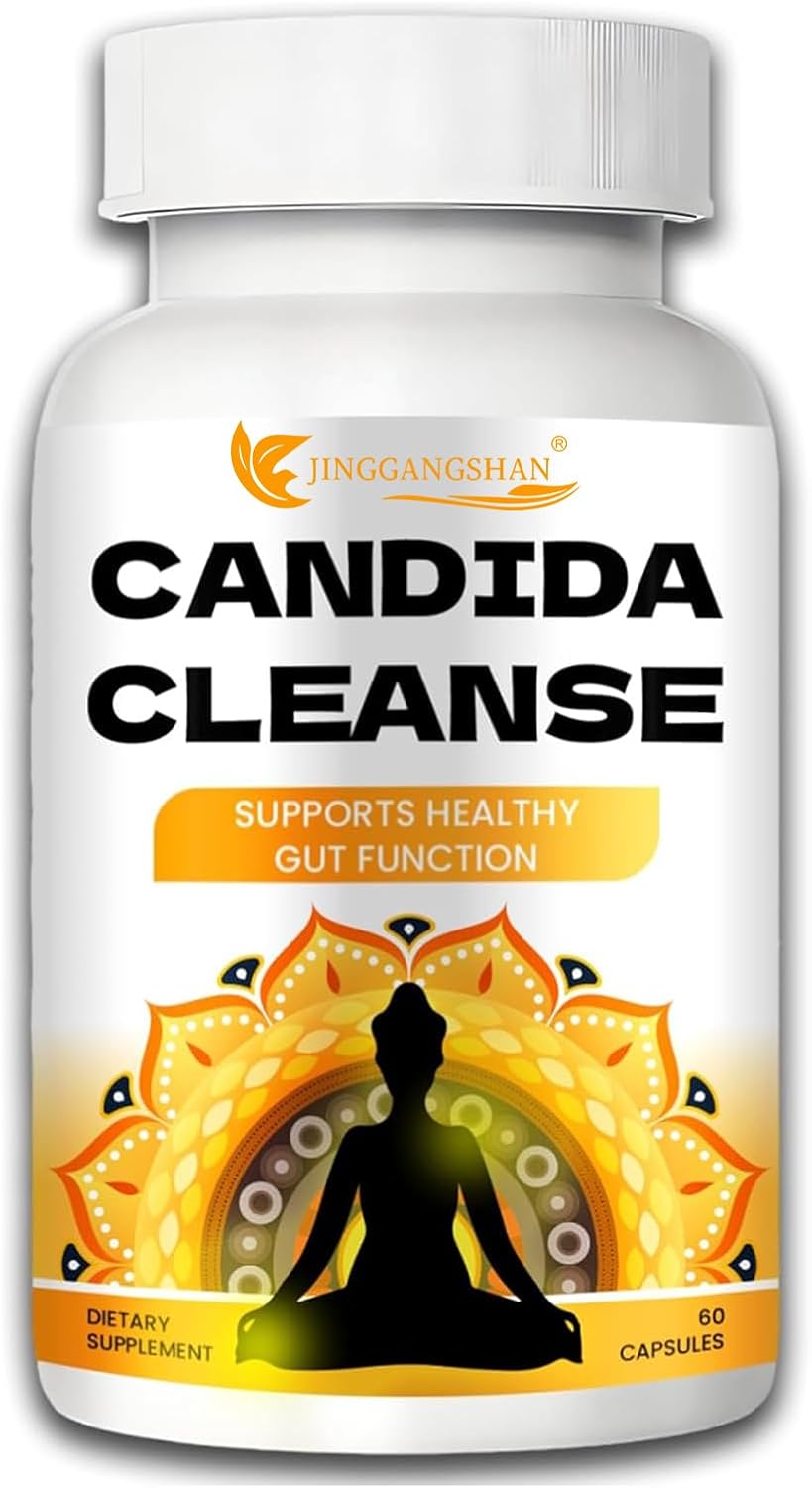 2025 Advanced Probiotic & Herbal Formula for Candida Cleanse - Gut & Colon Support with Oregano Leaf, Wormwood, Black Walnut - Anti Yeast Overgrowth Supplement 60 Capsules
