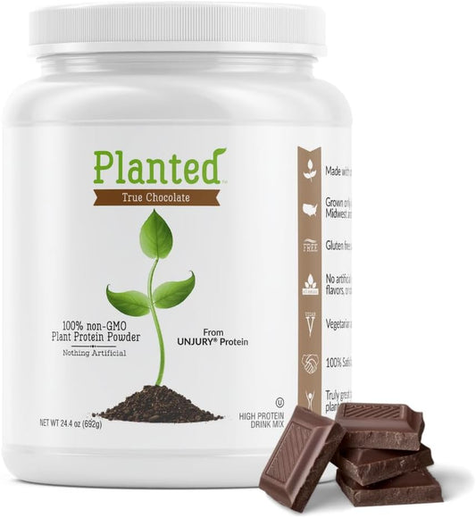 20g Chocolate Pea Protein Powder - Low Sugar Plant Protein Powder for Vegans - Gluten and Dairy Free - Non-GMO - 20 Servings