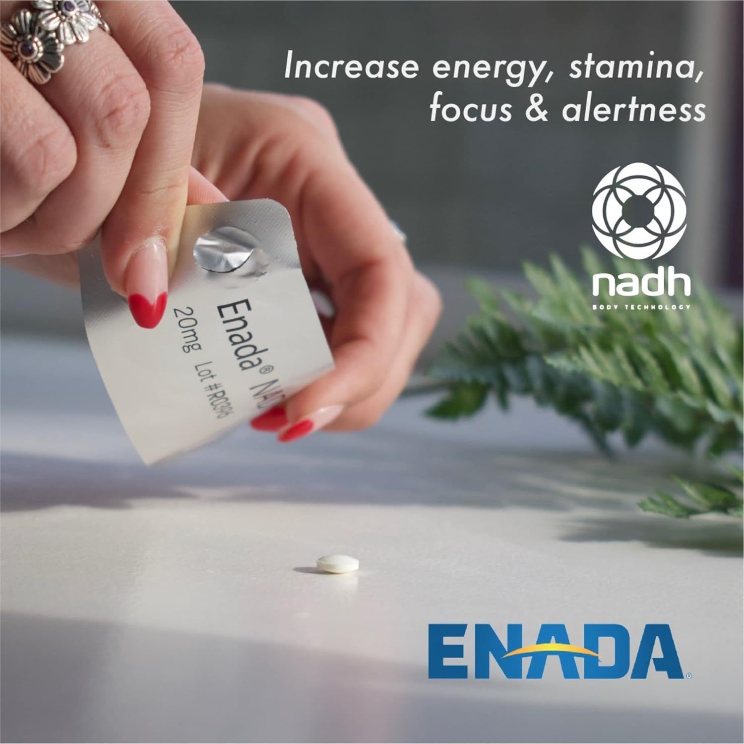 20mg NADH Supplement for Energy, Focus, Stamina | Cell Regenerator | 30 Lozenges | Natural Energy for Women and Men