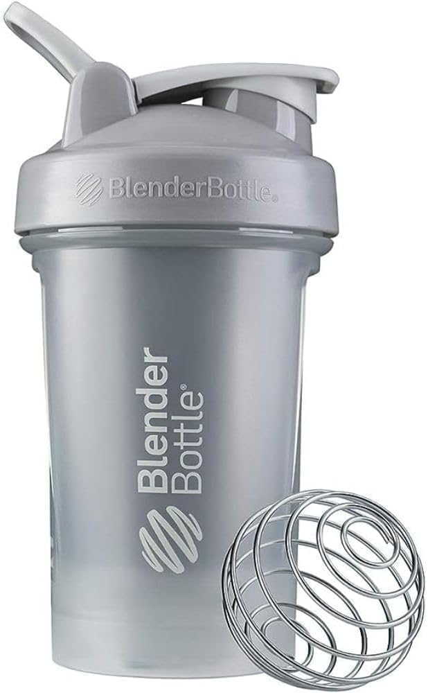 20oz BlenderBottle Classic V2 Shaker Bottle in Pebble Grey - Ideal for Protein Shakes and Pre Workout