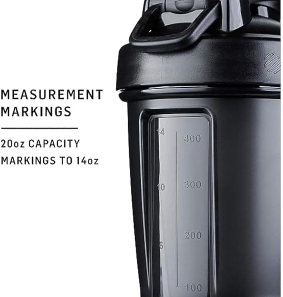 20oz BlenderBottle Classic V2 Shaker Bottle in Pebble Grey - Ideal for Protein Shakes and Pre Workout