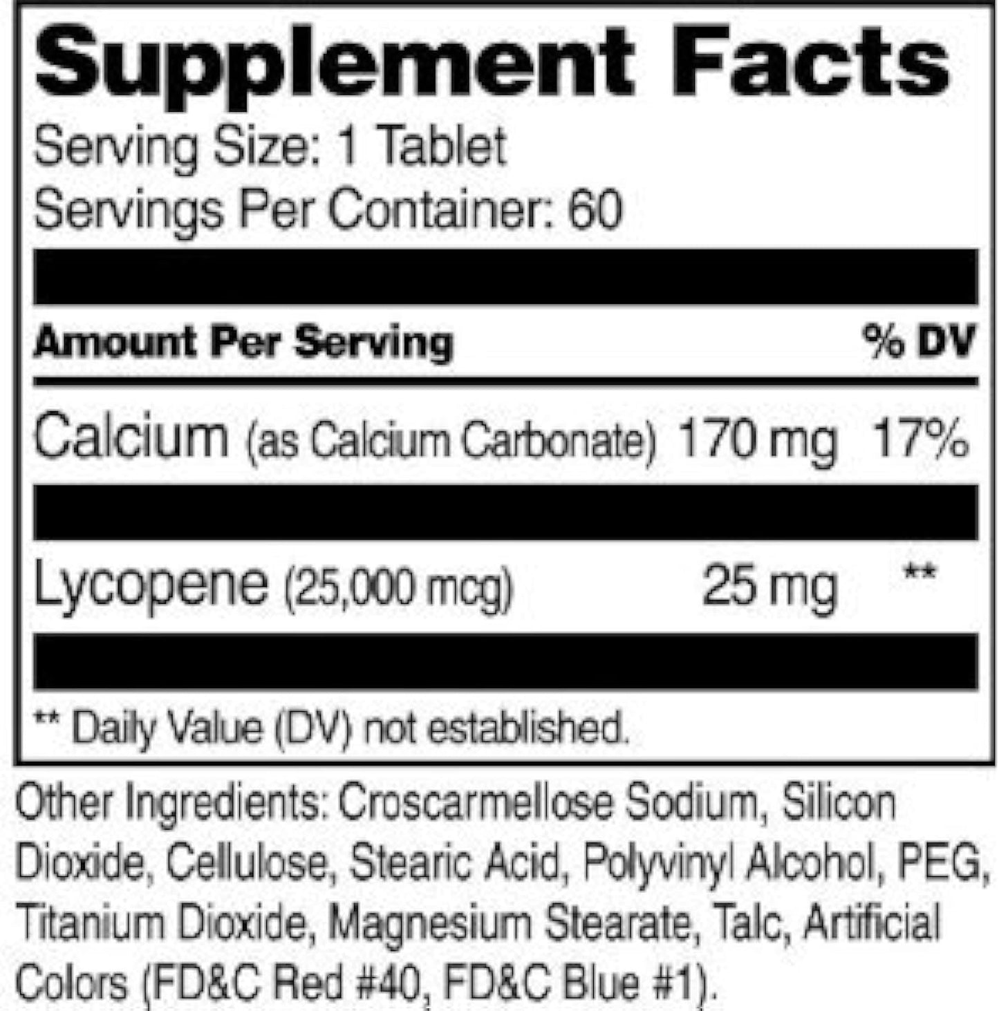21st Century Health Care Lycopene 25mg Triple Value Pack - 180 Tablets, High Strength Antioxidant Supplement