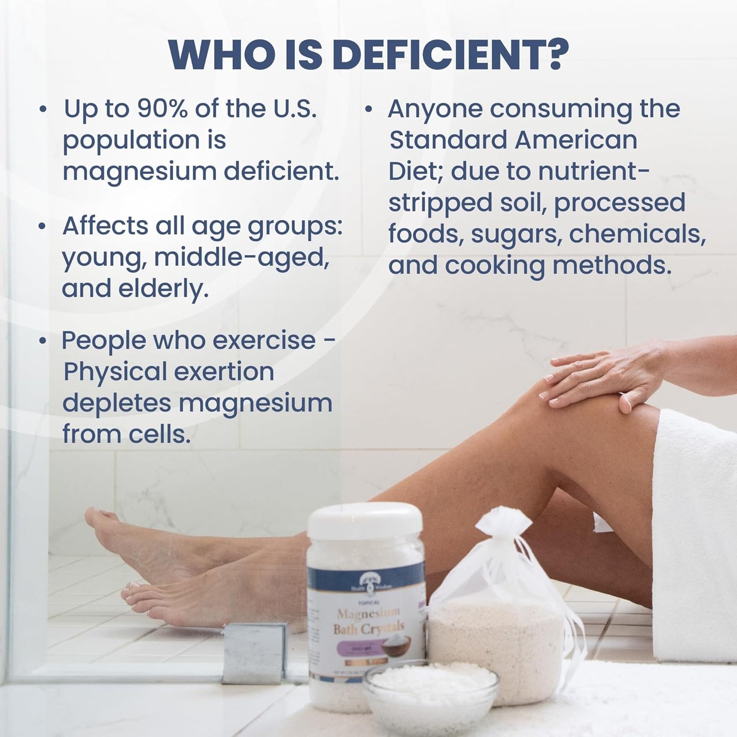 224oz Health and Wisdom Magnesium Bath Salt Flakes - Magnesium Chloride Soak for Relaxation and Wellness