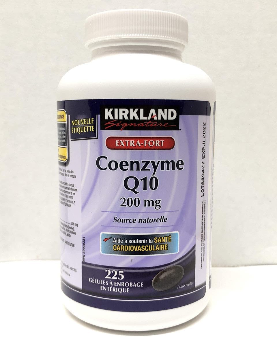 225 Softgels Kirkland Signature Coenzyme Q10 Natural Source Supplement, 200mg