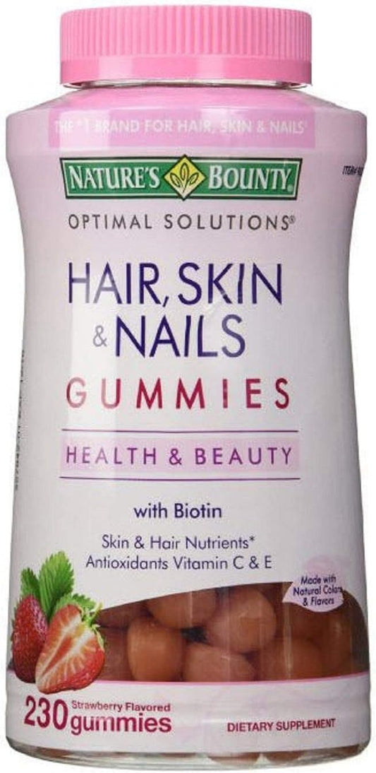 230 Count Nature's Bounty Hair Skin and Nails Gummies Pack - 230 Gummies