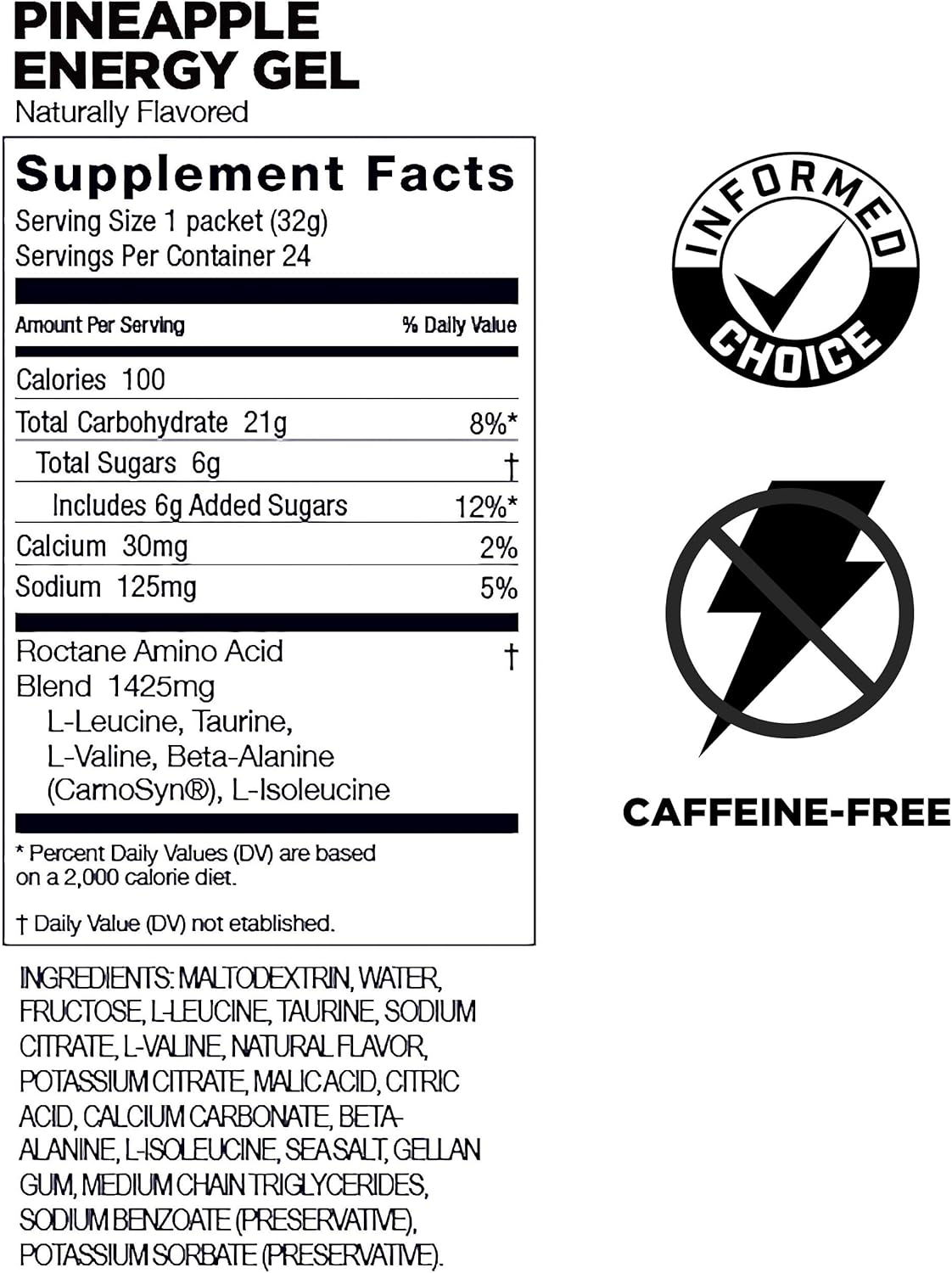 24-Count GU Energy Roctane Ultra Endurance Energy Gel, Vegan, Gluten-Free, Kosher, Dairy-Free Pineapple for Running, Biking, Hiking, Skiing