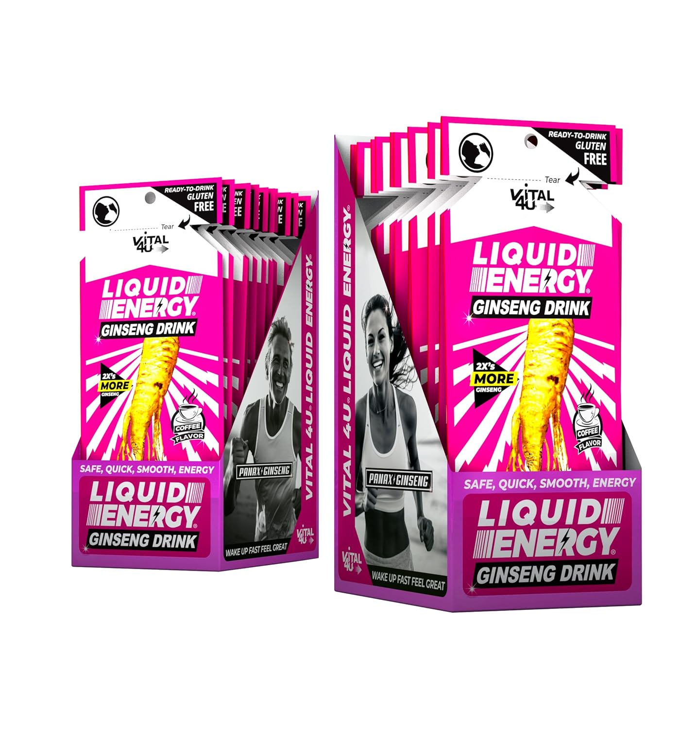 24-Count VITAL 4U® Liquid Energy Shot with Ginseng, B Vitamins, and Coffee Flavor