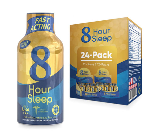 24 Count Vitamin Energy Sleep Drink Shots, Natural Berry Flavor, 1.93 Fl Oz - 8 Hour Energy Boost & Restful Sleep