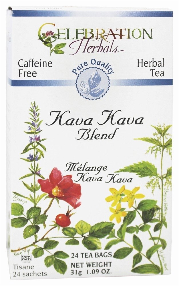 24 CT Celebration Herbals Organic Kava Kava Tea - Pure and Natural Flavor