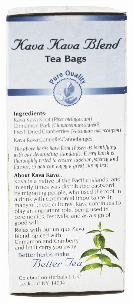 24 CT Celebration Herbals Organic Kava Kava Tea - Pure and Natural Flavor