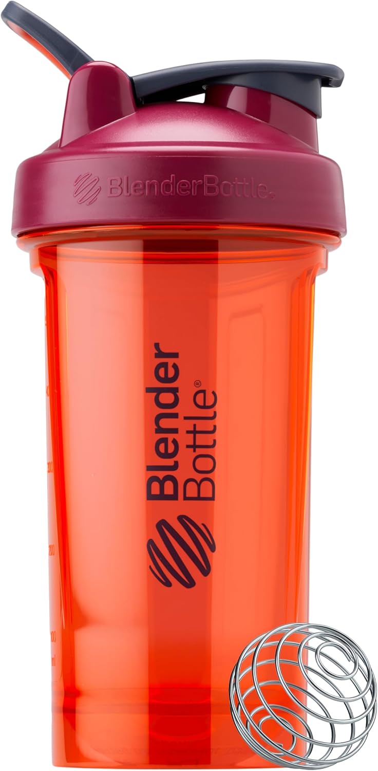 24-Ounce Coral BlenderBottle Shaker Bottle Pro Series for Protein Shakes & Pre Workout