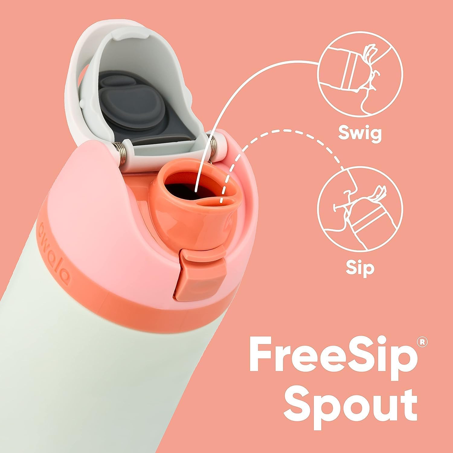 24 oz Owala FreeSip Stainless Steel Water Bottle with Straw - BPA-Free Insulated Sports Bottle for Travel, School, and Sports - Surfs Edge