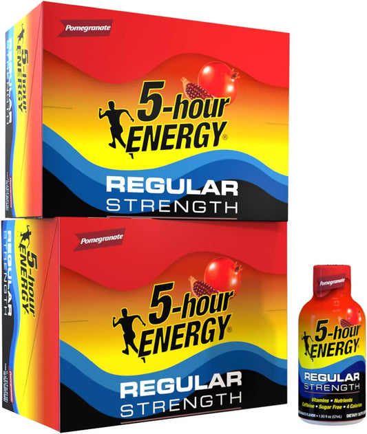 24-Pack 5-hour ENERGY Shot, Regular Strength Pomegranate Flavor, 1.93 oz