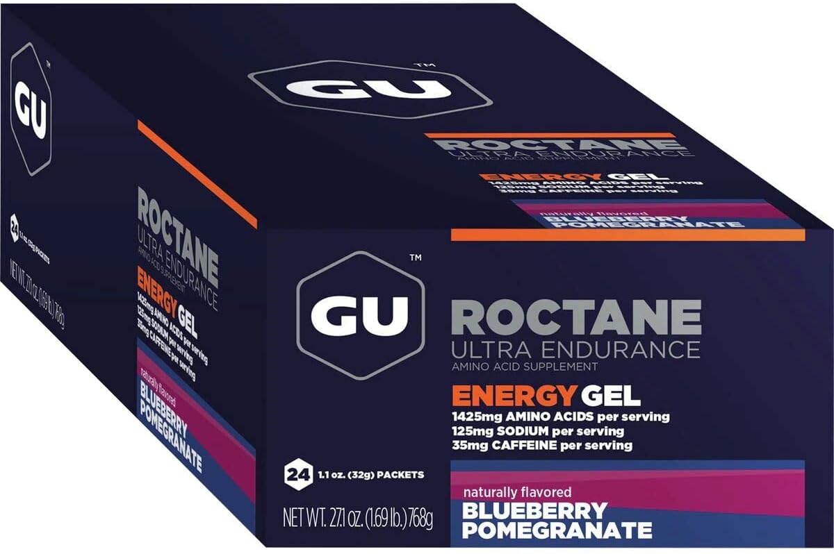 24 Pack of GU Roctane Energy Gel in Blueberry Flavor