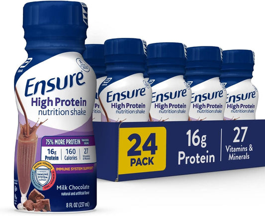 24 Pack of High Protein Milk Chocolate Nutrition Shakes for Energy and Wellness