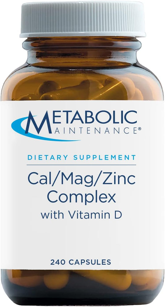 240 Capsules Metabolic Maintenance Cal Mag Zinc Complex + Vitamin D-3 for Bone and Heart Health - Enhanced Absorption Formula