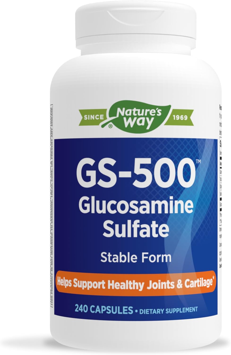 240 Capsules Nature's Way GS-500 Glucosamine Sulfate for Joint Health Support