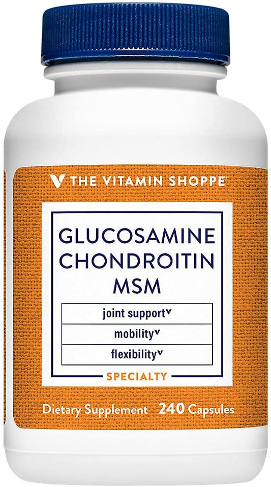 240 Capsules of Glucosamine, Chondroitin, and MSM Dietary Supplement by The Vitamin Shoppe