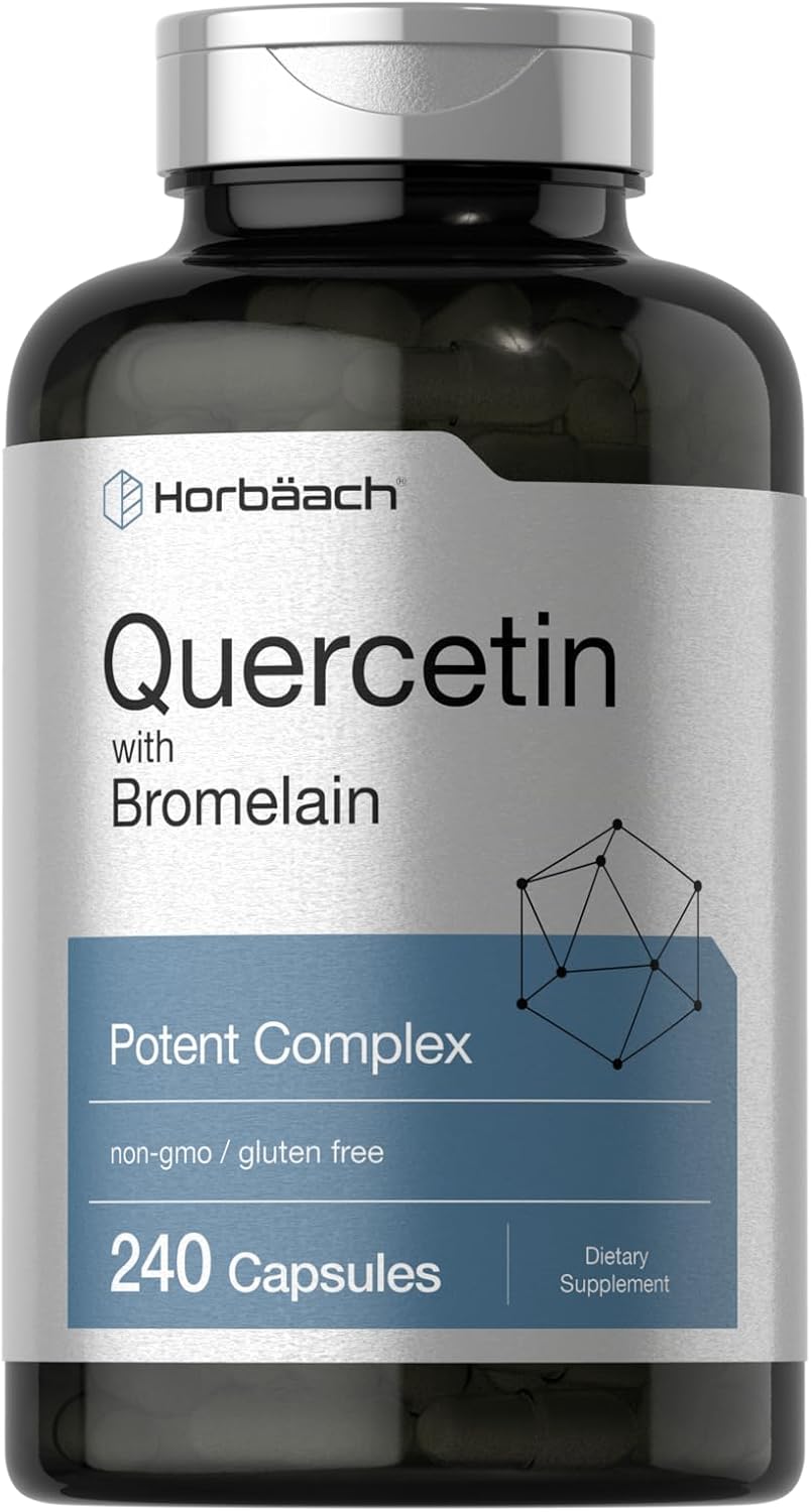 240 Capsules of Horbäach Quercetin with Bromelain Supplement - Non-GMO & Gluten Free