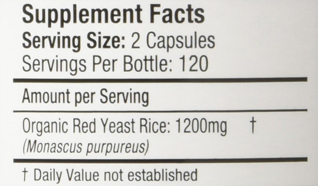 240 Count HeartShape Red Yeast Rice Supplement for Heart Health (1 Pack)