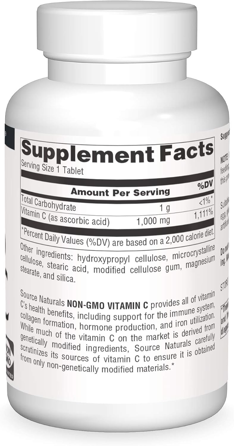 240 Count Non-GMO Vitamin C Tablets by SOURCE NATURALS