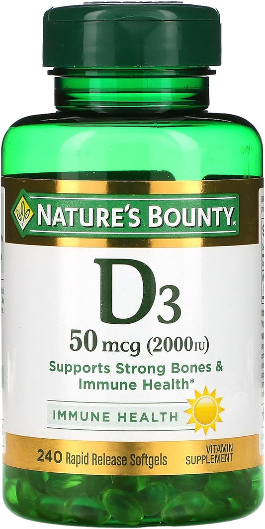 240 Softgels of Nature's Bounty D3-2000 IU in a Pack of 2 - BoostGo Australia