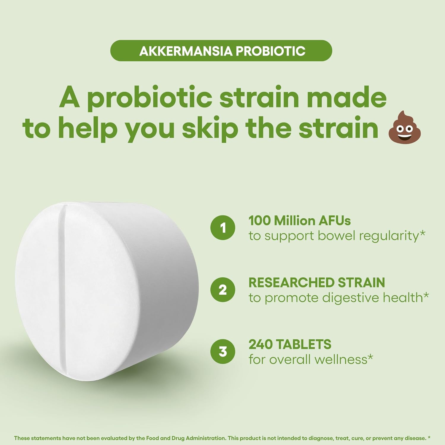 240 Tablets Akkermansia Muciniphila Probiotic Supplement for Gut Health - 100 Million AFU Probiotics for Men & Women - Made in USA - BoostGo Australia