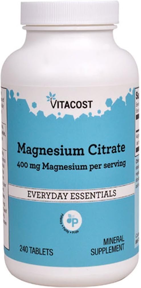240 Tablets of Vitacost Magnesium Citrate - 400 mg for Daily Supplement Support