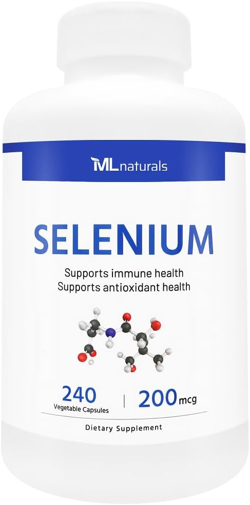 240 Vegetable Capsules of ML Naturals Selenium 200mcg - Immune Health Support