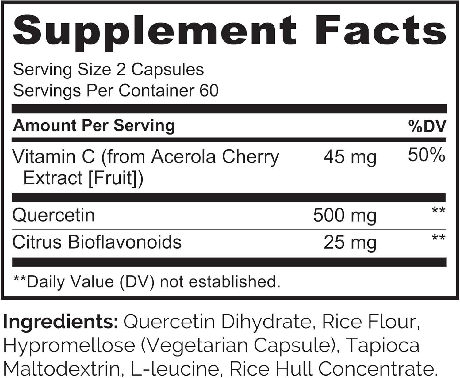 240 Vegetarian Capsules of NATURELO Quercetin Citrus Bioflavonoid Complex for Enhanced Absorption - Pack of 2