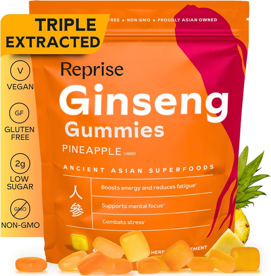 240mg Korean Red Ginseng Gummies for Energy, Memory, and Immunity - 45 Count