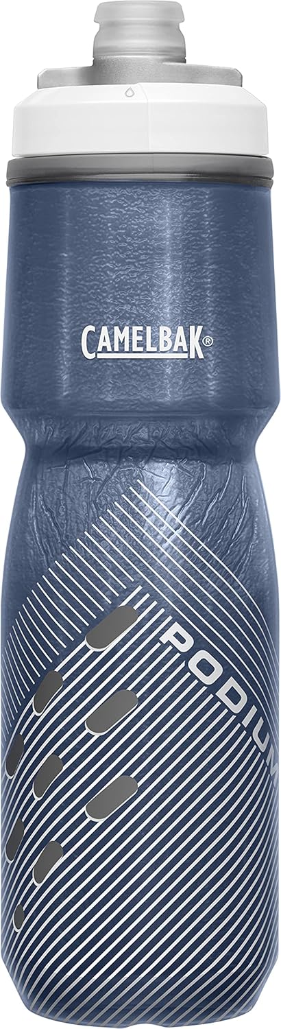 24oz CamelBak Podium Chill Insulated Bike Water Bottle in Navy - Easy Squeeze Design, Fits Most Bike Cages