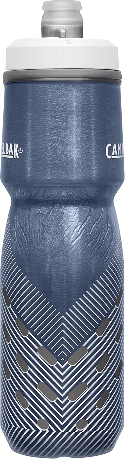24oz CamelBak Podium Chill Insulated Bike Water Bottle in Navy - Easy Squeeze Design, Fits Most Bike Cages