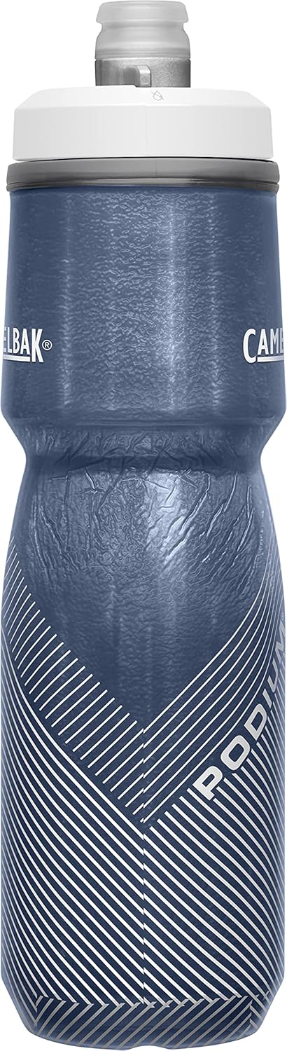 24oz CamelBak Podium Chill Insulated Bike Water Bottle in Navy - Easy Squeeze Design, Fits Most Bike Cages