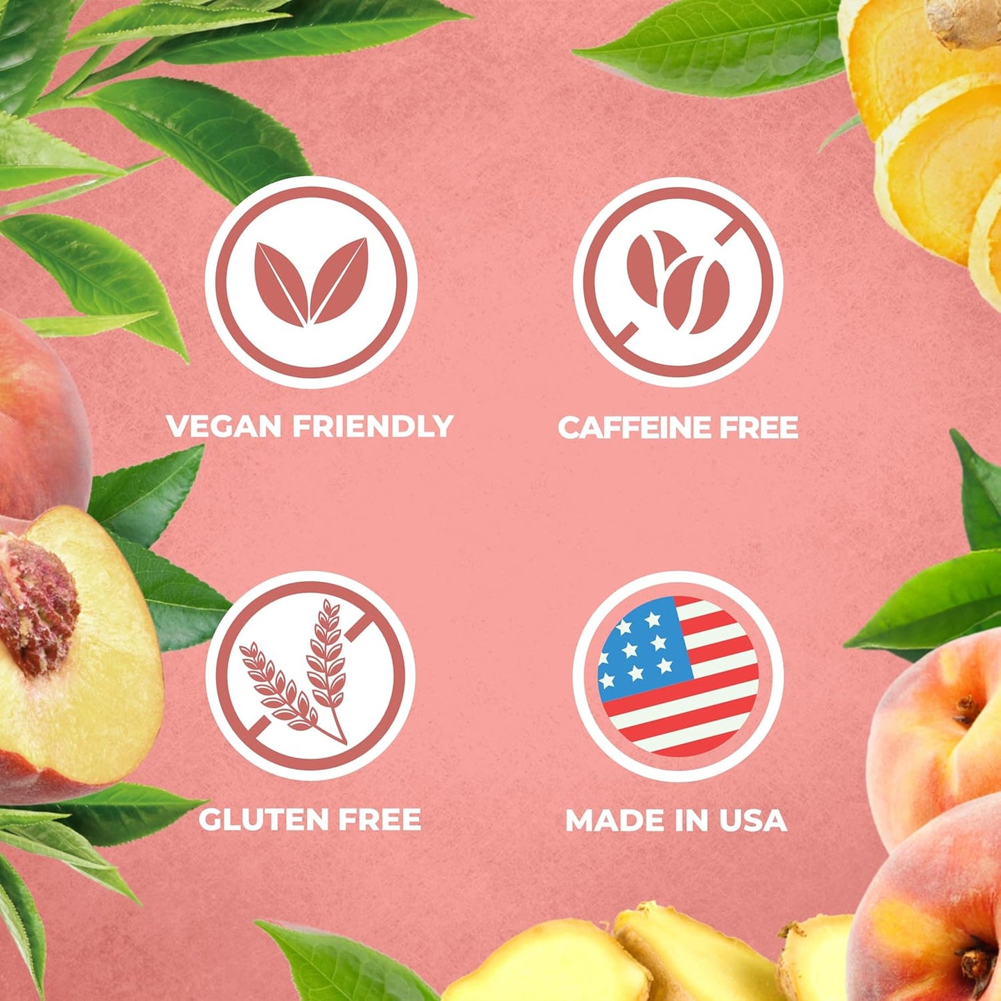 25-Day Caffeine-Free Herbal Slimming Detox Tea with Chamomile, Hibiscus, and Ginger - Colon Cleanse Tea - Natural Digestive Health Tea (25-Pack, Ginger & Peach)